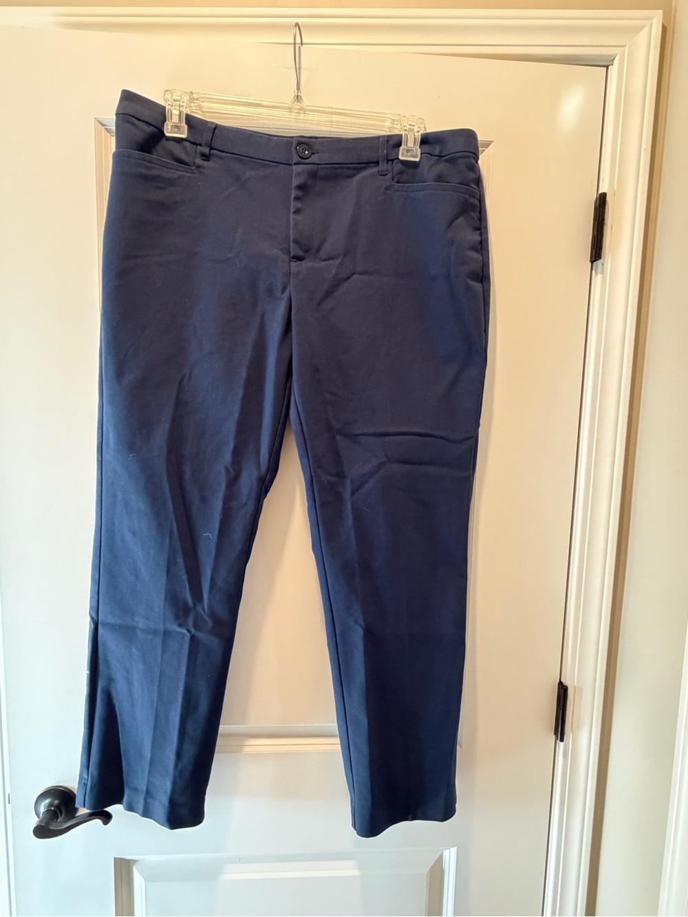 CJ Banks Navy Straight-Leg Dress Pants